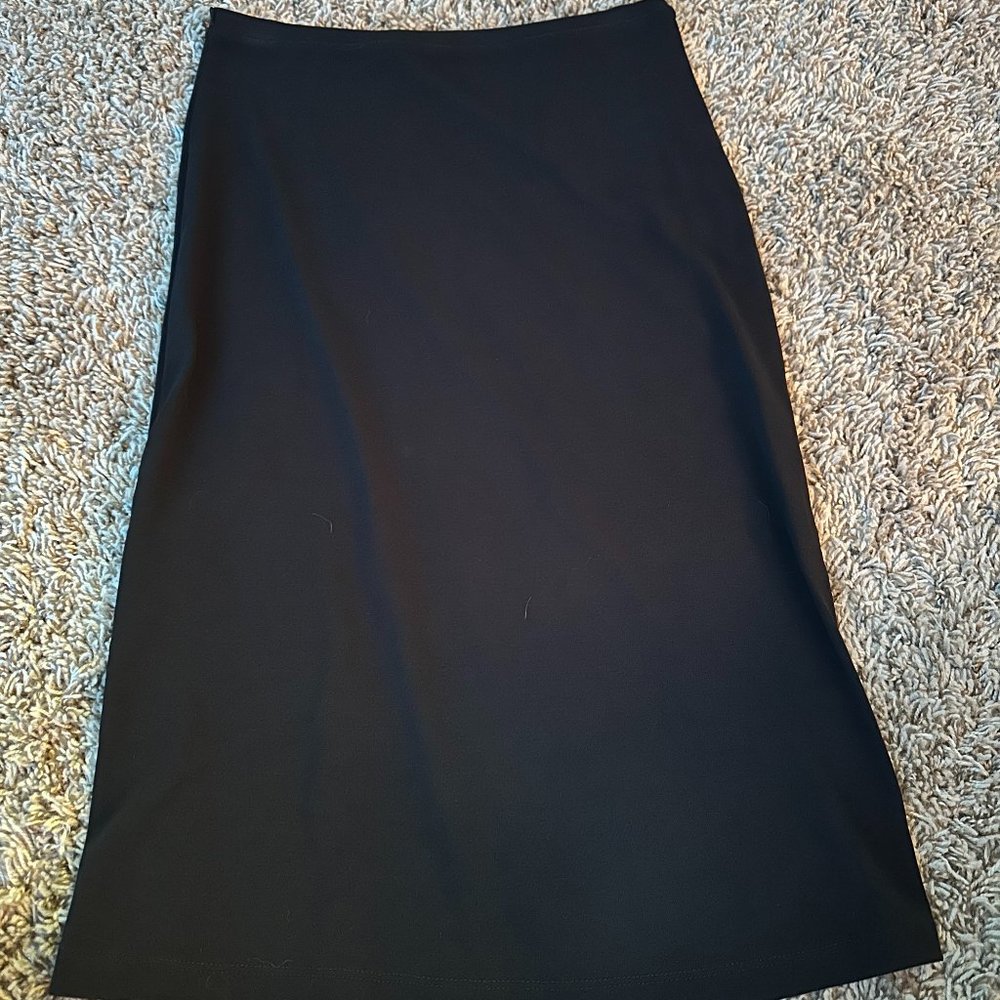Black midi skirt